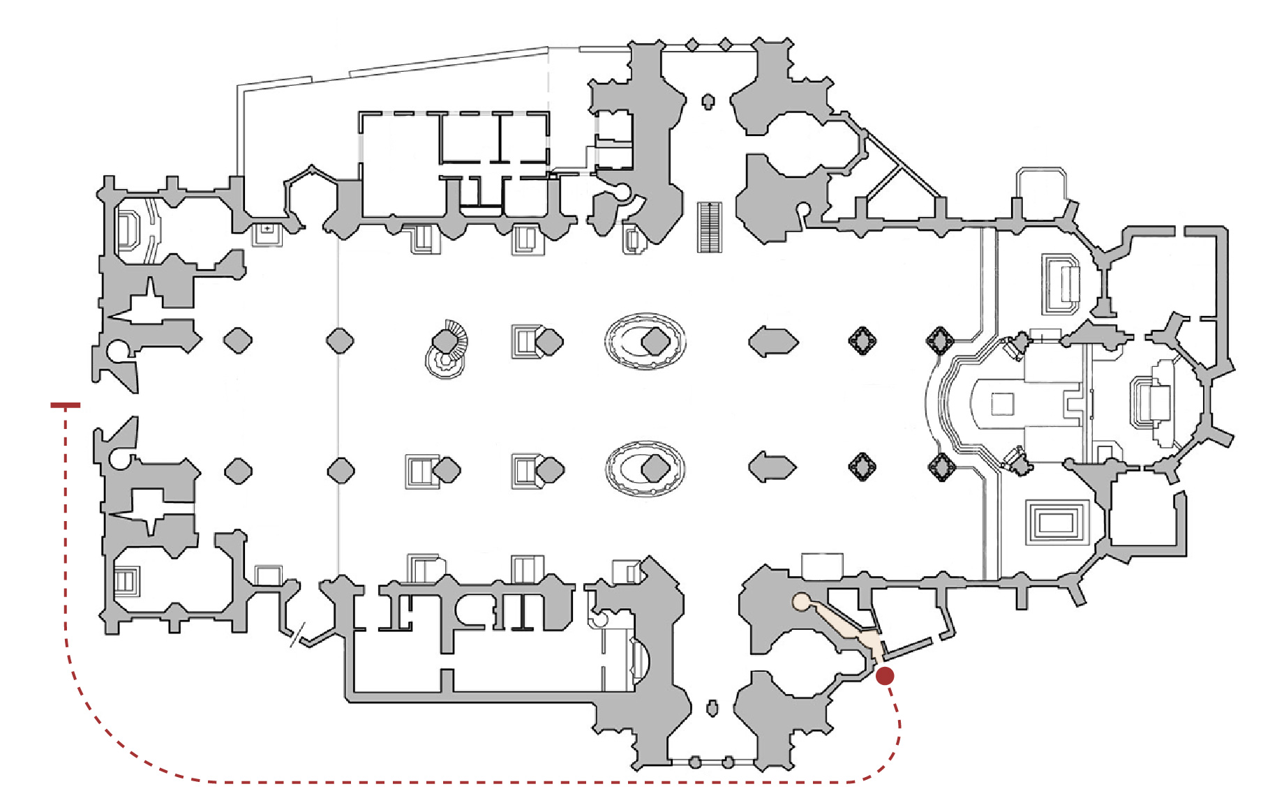 Floor plan of the South Tower